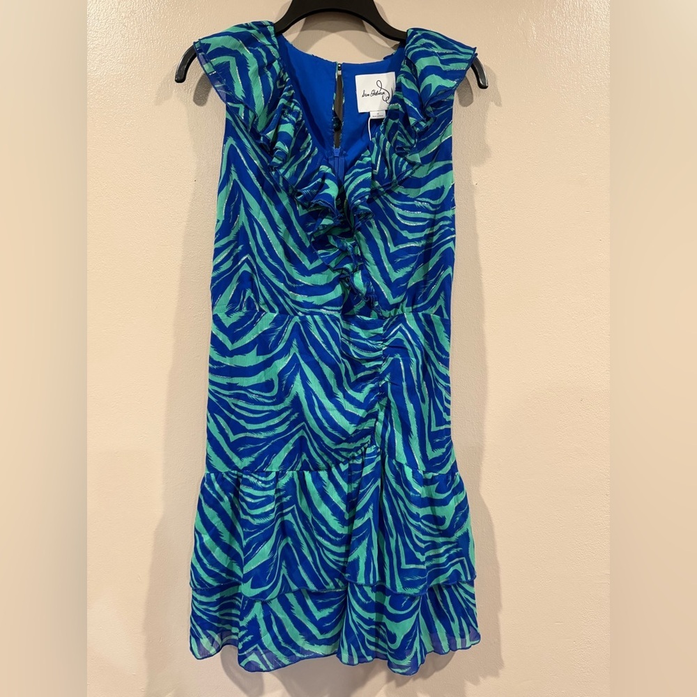Sam Edelman Blue and Green Patterned Dress NWT Size 10 Women